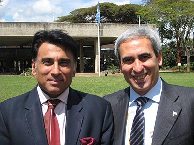 President Chiulli with Satinder Bindra, Director of UNEP