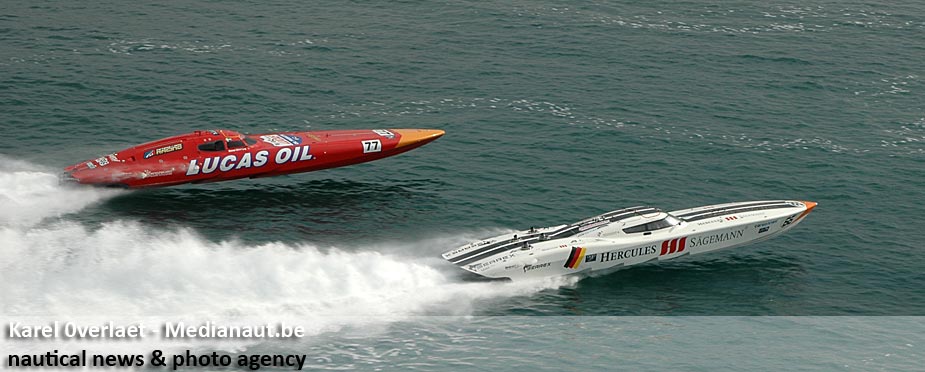 Evo class - The Grand Prix of the Sea - The German team and the American team (in red) - (c) Karel Overlaet - Medianaut