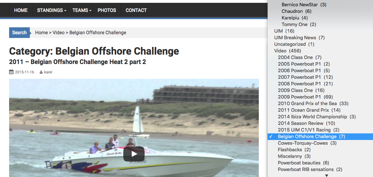 Videos of the BOC on powerboating.be